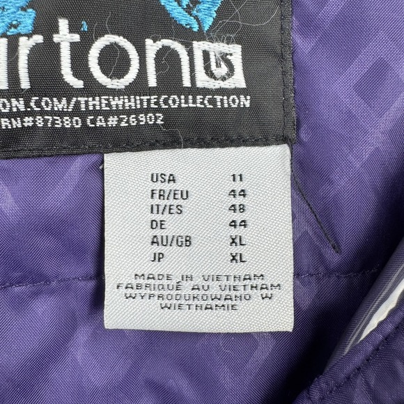 Burton DRYRIDE Jacket Womens 11 Purple Teal The White Collection Hooded Ski Snow - Picture 9 of 13